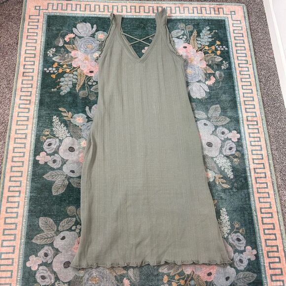 Anthropologie Daily Practice Ribbed Sweater Midi Dress 2X Sleeveless Knit Maxi - Picture 16 of 16